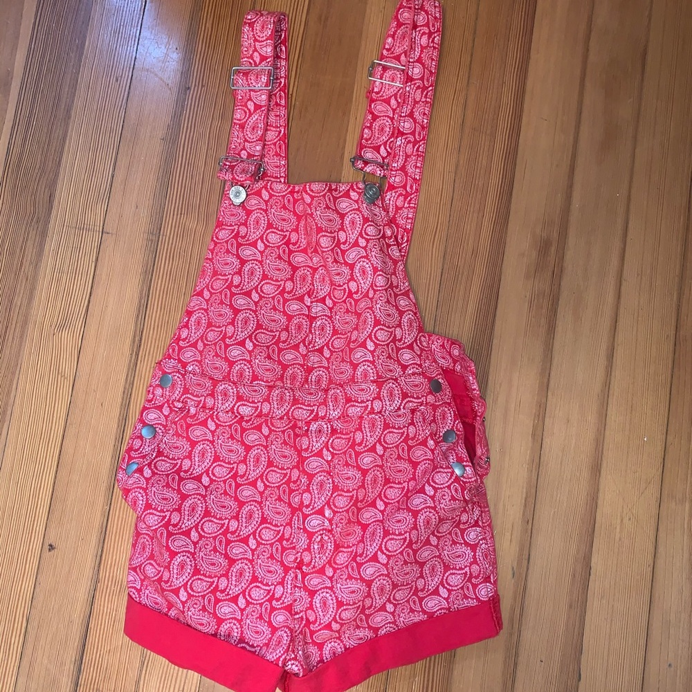 Red overalls